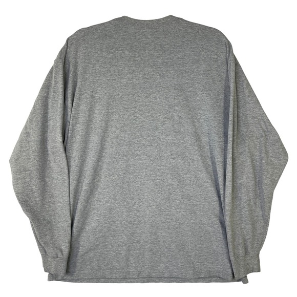 Jerzees Indiana Home Plaid Patch Long Sleeve T-Shirt Mens XL Gray Heavyweight - Picture 11 of 11